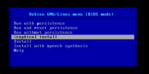 graphical install